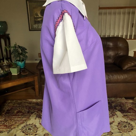 Vintage Nurse's Uniform Kenform by Kenrose Purple Medium 70's Scrubs - Picture 2 of 16